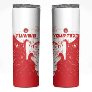 Custom Tunisia Football Skinny Tumbler Go Champions