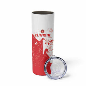 Custom Tunisia Football Skinny Tumbler Go Champions