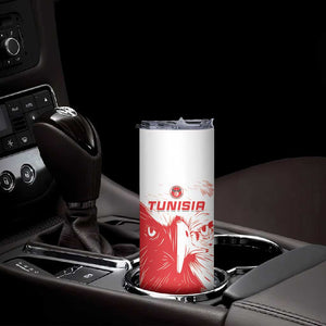 Custom Tunisia Football Skinny Tumbler Go Champions