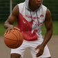 Custom Tunisia Football Sleeveless Hoodie Go Champions - African Pride