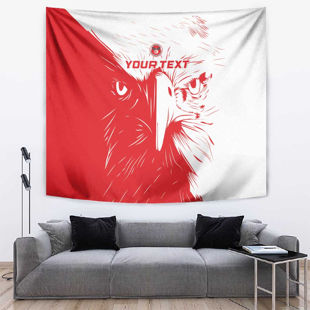 Custom Tunisia Football Tapestry Go Champions