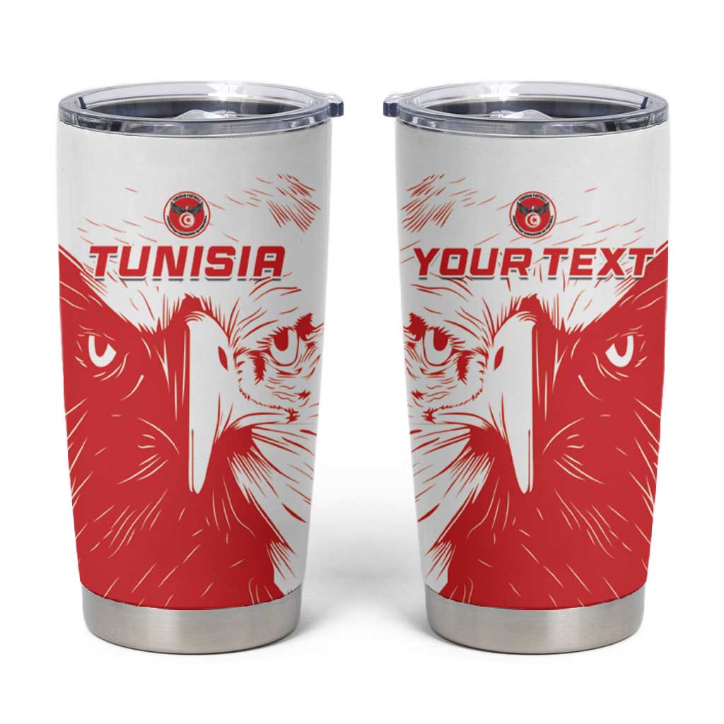 Custom Tunisia Football Tumbler Cup Go Champions