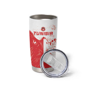 Custom Tunisia Football Tumbler Cup Go Champions