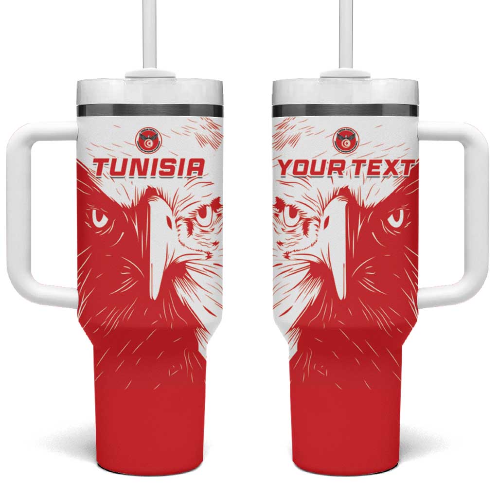 Custom Tunisia Football Tumbler With Handle Go Champions