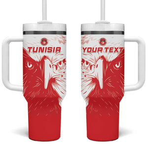 Custom Tunisia Football Tumbler With Handle Go Champions