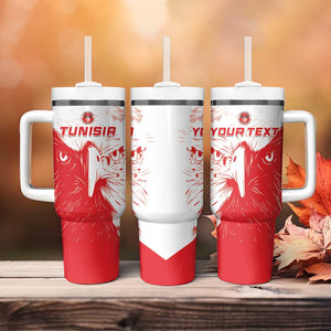 Custom Tunisia Football Tumbler With Handle Go Champions