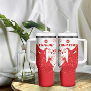 Custom Tunisia Football Tumbler With Handle Go Champions