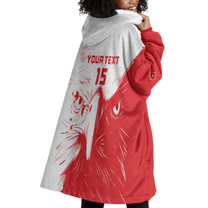 Custom Tunisia Football Wearable Blanket Hoodie Go Champions