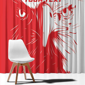 Custom Tunisia Football Window Curtain Go Champions