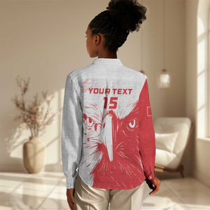 Custom Tunisia Football Women Casual Shirt Go Champions