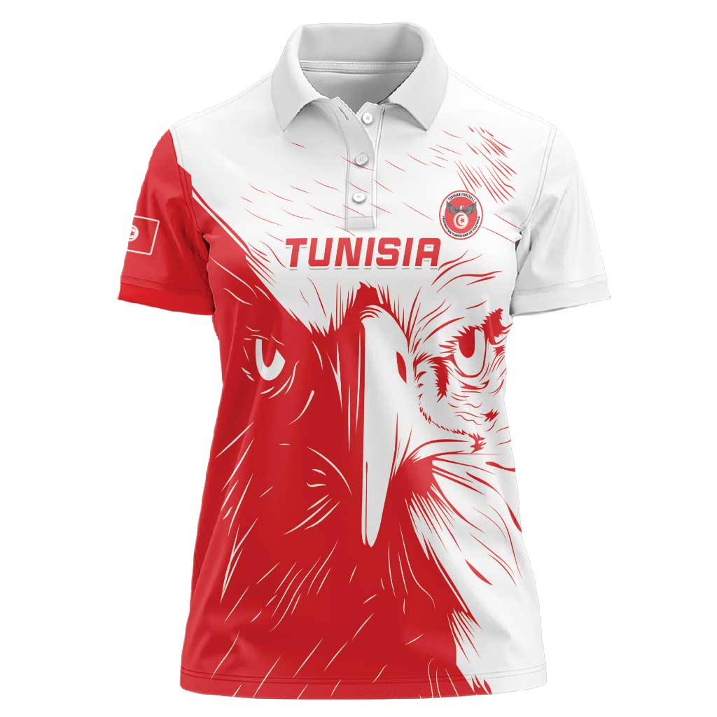 Custom Tunisia Football Women Polo Shirt Go Champions