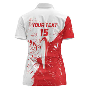 Custom Tunisia Football Women Polo Shirt Go Champions