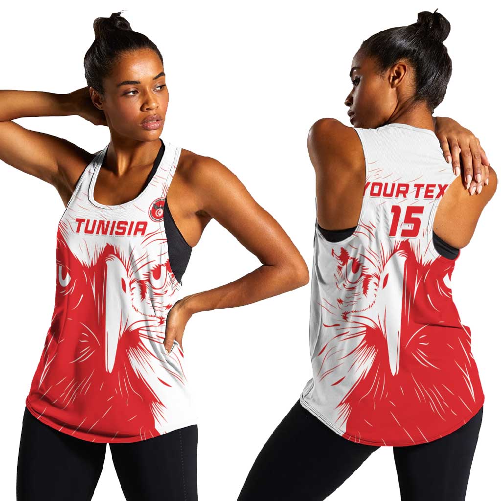 Custom Tunisia Football Women Racerback Tank Go Champions