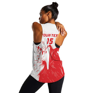 Custom Tunisia Football Women Racerback Tank Go Champions