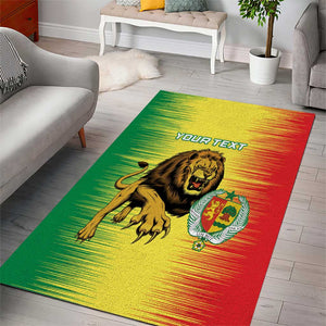 Custom Afro Senegal Football Area Rug Lions of Teranga - Flag Style