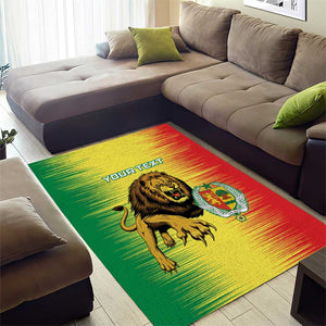 Custom Afro Senegal Football Area Rug Lions of Teranga - Flag Style