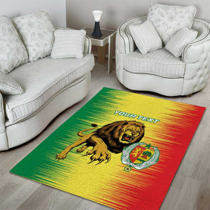 Custom Afro Senegal Football Area Rug Lions of Teranga - Flag Style