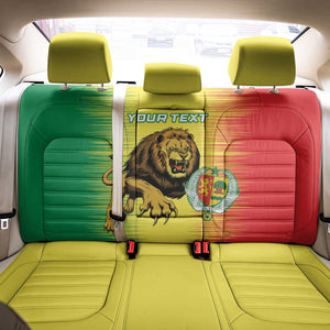 Custom Afro Senegal Football Back Car Seat Cover Lions of Teranga - Flag Style