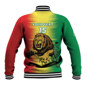 Custom Afro Senegal Football Baseball Jacket Lions of Teranga - Flag Style