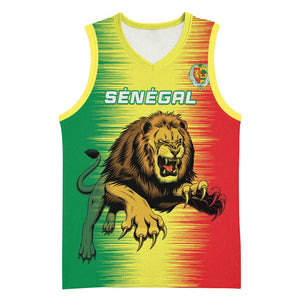 Custom Afro Senegal Football Basketball Jersey Lions of Teranga - Flag Style LT15