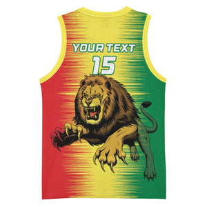 Custom Afro Senegal Football Basketball Jersey Lions of Teranga - Flag Style LT15