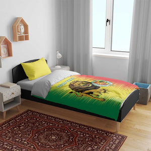 Custom Afro Senegal Football Bedding Set Lions of Teranga - Flag Style