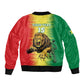Custom Afro Senegal Football Bomber Jacket Lions of Teranga - Flag Style