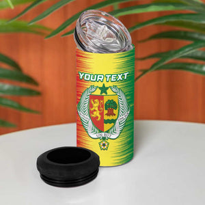 Custom Afro Senegal Football 4 in 1 Can Cooler Tumbler Lions of Teranga - Flag Style