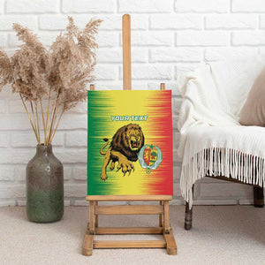 Custom Afro Senegal Football Canvas Wall Art Lions of Teranga - Flag Style