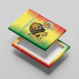 Custom Afro Senegal Football Canvas Wall Art Lions of Teranga - Flag Style