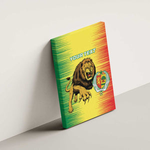 Custom Afro Senegal Football Canvas Wall Art Lions of Teranga - Flag Style