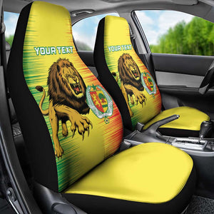 Custom Afro Senegal Football Car Seat Cover Lions of Teranga - Flag Style