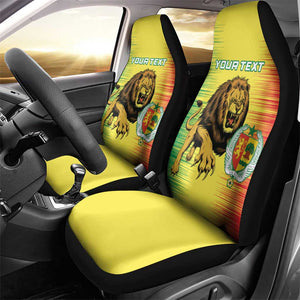 Custom Afro Senegal Football Car Seat Cover Lions of Teranga - Flag Style