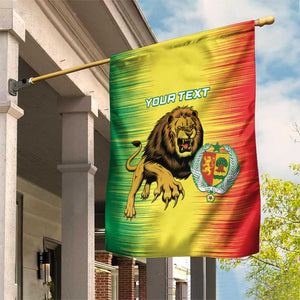 Custom Afro Senegal Football Garden Flag Lions of Teranga - Flag Style