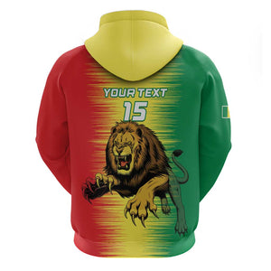 Custom Afro Senegal Football Hoodie Lions of Teranga - Flag Style