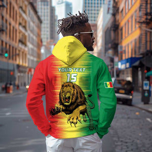 Custom Afro Senegal Football Hoodie Lions of Teranga - Flag Style