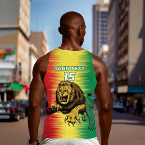 Custom Afro Senegal Football Men Tank Top Lions of Teranga - Flag Style