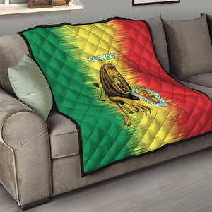 Custom Afro Senegal Football Quilt Lions of Teranga - Flag Style