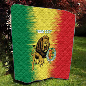 Custom Afro Senegal Football Quilt Lions of Teranga - Flag Style