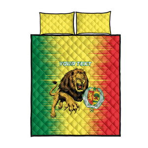 Custom Afro Senegal Football Quilt Bed Set Lions of Teranga - Flag Style