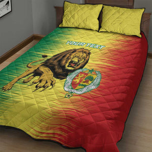 Custom Afro Senegal Football Quilt Bed Set Lions of Teranga - Flag Style