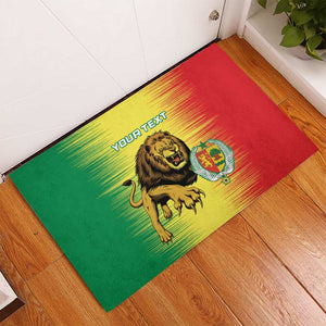 Custom Afro Senegal Football Rubber Doormat Lions of Teranga - Flag Style