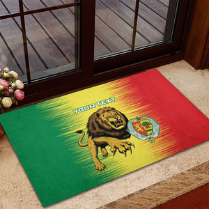 Custom Afro Senegal Football Rubber Doormat Lions of Teranga - Flag Style