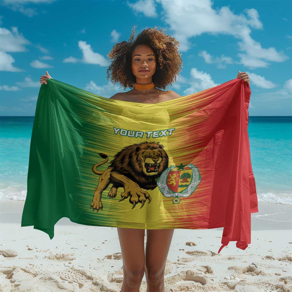 Custom Afro Senegal Football Sarong Lions of Teranga - Flag Style