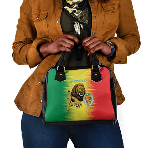 Custom Afro Senegal Football Shoulder Handbag Lions of Teranga - Flag Style