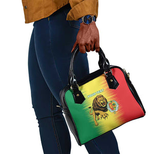 Custom Afro Senegal Football Shoulder Handbag Lions of Teranga - Flag Style