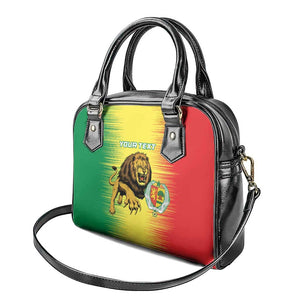 Custom Afro Senegal Football Shoulder Handbag Lions of Teranga - Flag Style