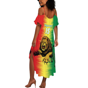 Custom Afro Senegal Football Summer Maxi Dress Lions of Teranga - Flag Style