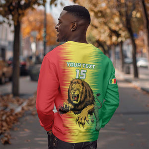 Custom Afro Senegal Football Sweatshirt Lions of Teranga - Flag Style