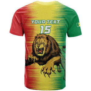 Custom Afro Senegal Football T shirt Lions of Teranga - Flag Style